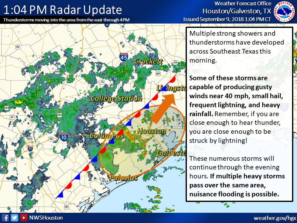 .@NWSHouston has issued a Flood Advisory for Central Harris County, including portions of Houston, until 230pm.  Sign up for emergency notifications  @AlertHouston  to receive any important updates about this week's forecast:    